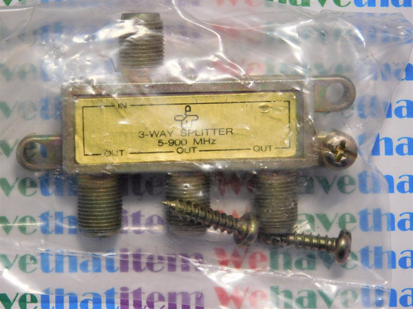 3 WAY SPLITTER / 5-900Mhz / 1 PIECE (qzty)