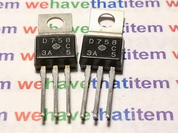 2SD758 / D758 / TRANSISTOR / TO202AA / 2 PIECES  (qzty)