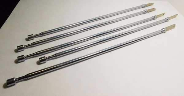 RADIO ANTENNA / 3 SECTIONS / 9 1/2" TO 20" / 5 PIECES (qzty)