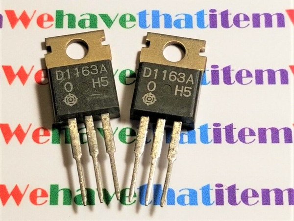 2SD1163A / D1163A / TRANSISTOR / TO220 / 2 PIECES  (qzty)