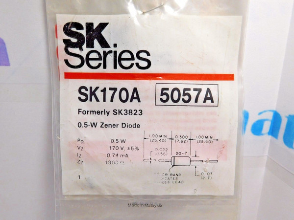 SK170A  / COMPARABLE TO SK3823, ECG5057A, NTE5057A/ ZENER DIODE/ 5 PIECES (qzty)