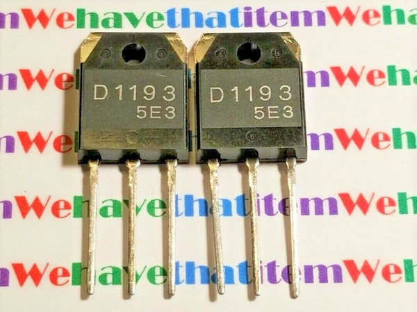 2SD1193 / D1193 / TRANSISTOR / TO3P / 2 PIECES  (qzty)