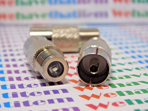 F FEMALE TO PAL FEMALE CONNECTOR / 3 PIECES (qzty)
