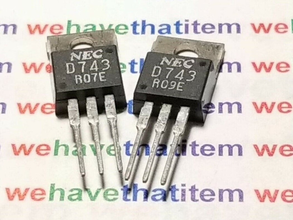 2SD743  / D743 / TRANSISTOR / TO220 / 2 PIECES  (qzty)
