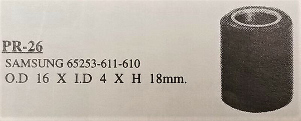 RCA / SKPR0031, VPR31, / PINCH ROLLER / PR26 /1 PIECE (qzty)