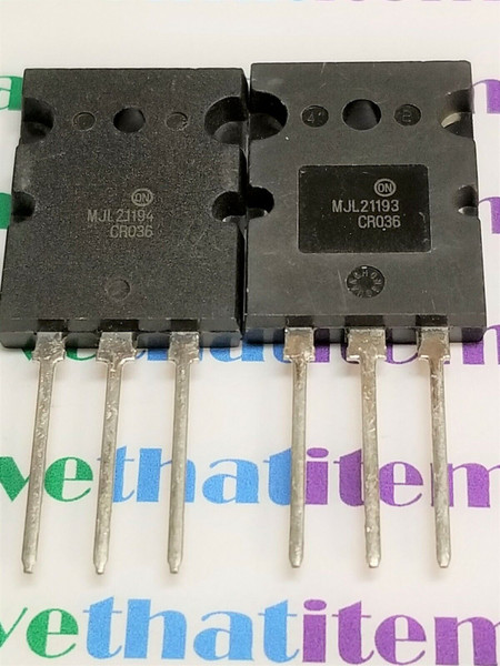 MJL21193 & MJL21194 / TRANSISTOR / SIP / 1 PAIR = 1 PIECE EACH (QZTY)