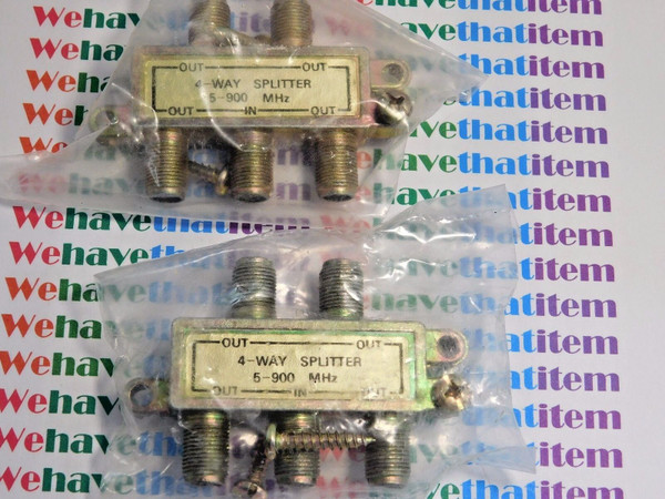 4 WAY SPLITTER / 5-900MHz / 2 PIECES /  (qzty)