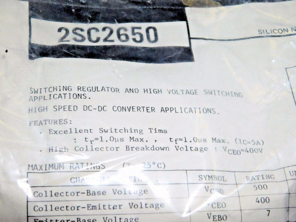 2SC2650 / UNMARKED / TRANSISTOR / 6 PIECES (qzty)