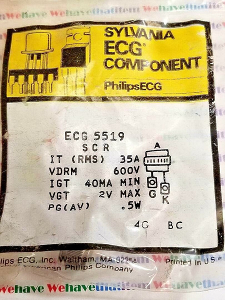 ECG5519 / SCR / CROSSES TO SK3654, NTE5519 / 1 PIECE  (qzty)