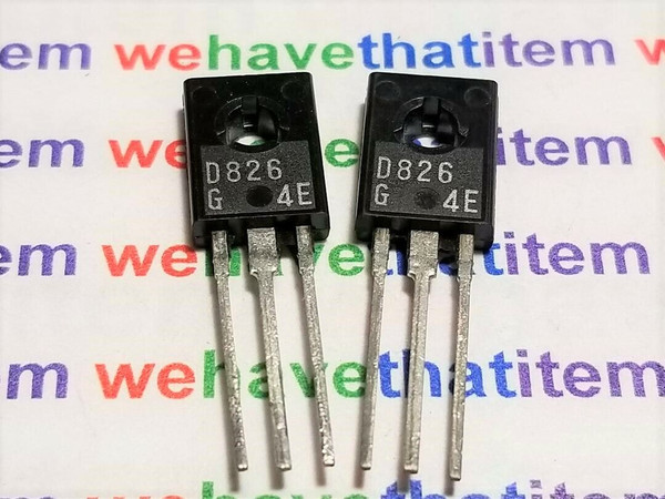 2SD826  / D826 / TRANSISTOR / TO126 / 2 PIECES  (qzty)