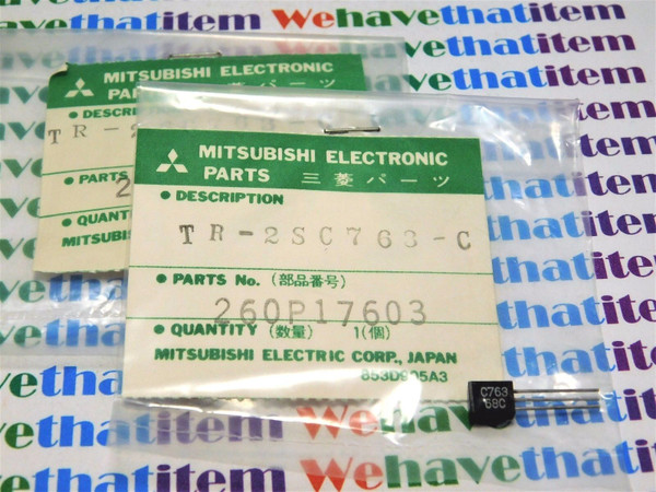 2SC763 / C763 / MITSUBISHI PART 260P17603 / TRANSISTOR / TO92 / 2 PIECES (qzty)