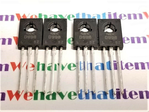 2SD998 / D998 / TRANSISTOR / TO126 / 4 PIECES (qzty)