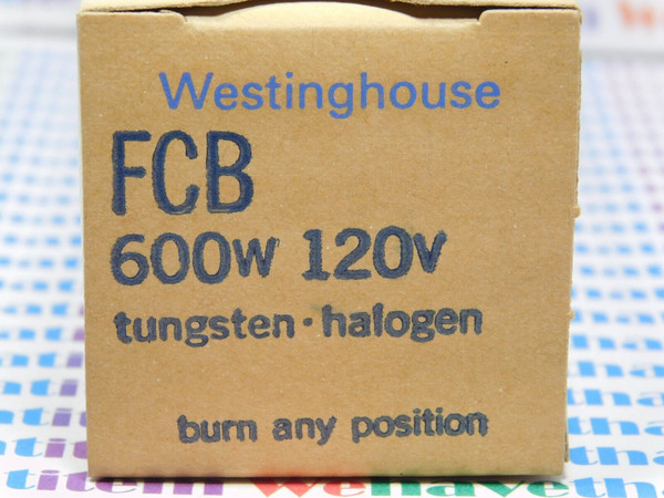 FCB / TUNGSTEN-HALOGEN PROJECTION LAMP, BULB / 120V 600w / 1 PIECE (qzty)
