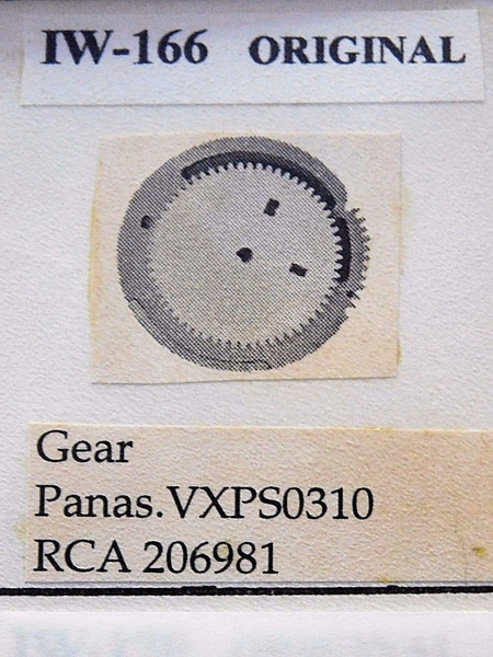 RCA 206981 / PANASONIC VXPS0310  / GEAR / IW166 / 1 PIECE (qzty)