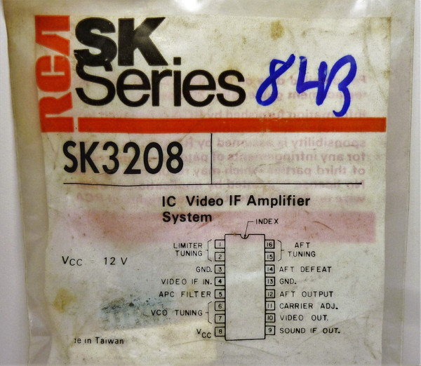 SK3208 / COMPARABLE TO ECG843, NTE843 / IC / DIP / 1 PIECE /  (qzty)