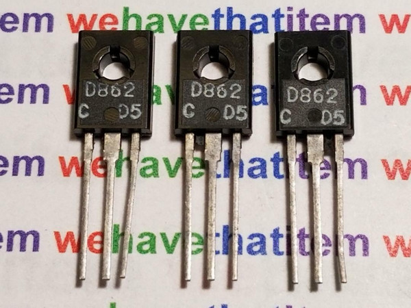 2SD862 / D862  / TRANSISTOR / TO126 / 3 PIECES  (qzty)