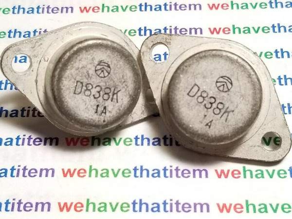 2SD838K / D838K / TRANSISTOR / TO3 / 2 PIECES  (qzty)