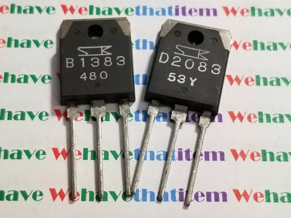 2SB1383 & 2SD2083  / TRANSISTOR / 1 PAIR = 1 PIECE OF EACH TRANSISTOR (qzty)