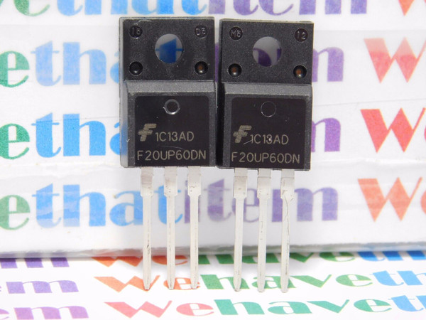 FFPF20UP60DN / F20UP60DN / ULTRA FAST RECTIFIER / TO220 / 2 PIECES (qzty)