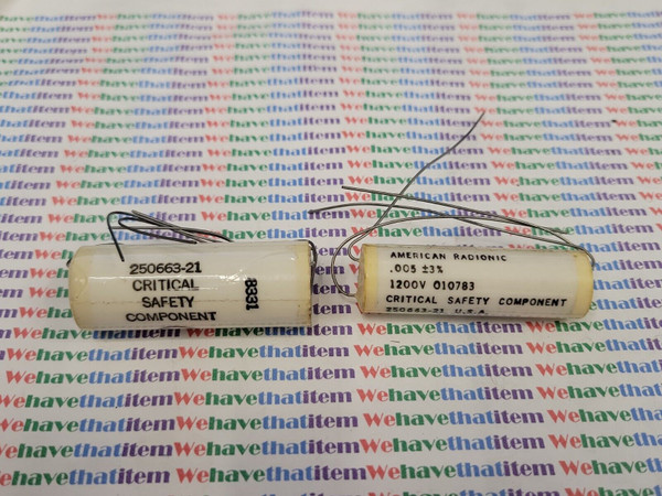 CRITICAL SAFETY COMPONENT / 250663-21 /.005-1600/ 1 PIECE (qzty)