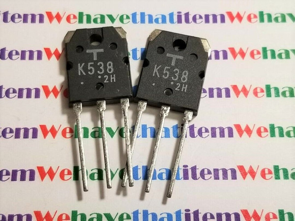 2SK538 / FET / TO3P / 2 PIECES (qzty)