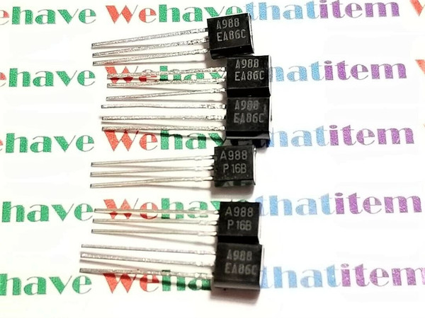 2SA988 / A988 / CROSSES TO ECG91, NTE91 / TRANSISTOR /  6 PIECES (qzty)