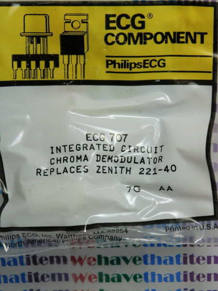 ECG707 / CROSSES TO  NTE707 / ZENITH 221-40 / IC / 2 PIECES  (qzty)