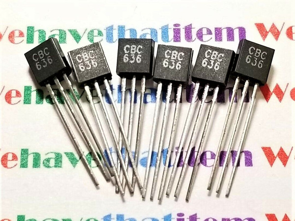 BC636 / C636 / CBC636/CROSSES TO ECG383, NTE383 /TRANSISTOR/TO92/6 PIECES (qzty)