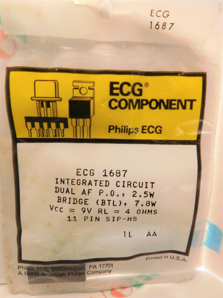 ECG1687 / COMPARABLE TO NTE1687 / IC / SIP / 1 PIECE (qzty)