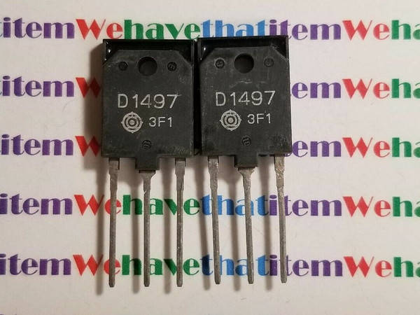 2SD1497 / D1497 / TRANSISTOR / TO3P /  2 PIECES (qzty)