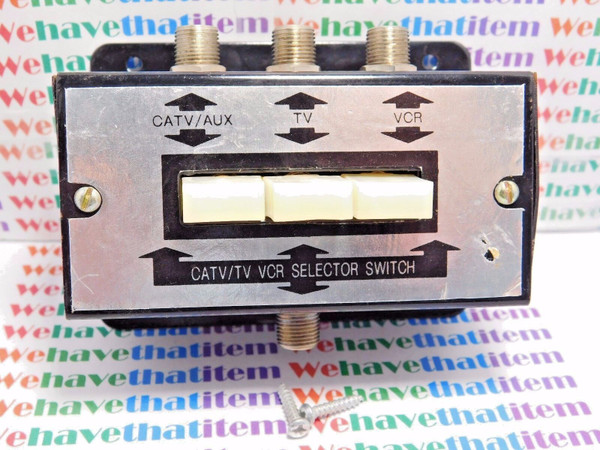 SELECTOR SWITCH / 3 POSITION = CATV/AUX , TV, VCR / 1 PIECE (qzty)
