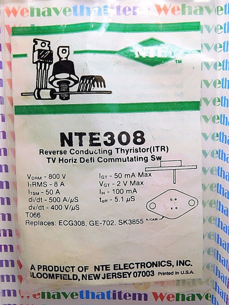 NTE308 / COMPARABLE TO ECG308,  SK3855 / THYRISTOR / TO66 / 1 PIECE (qzty)