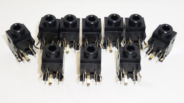 3.5mm AUDIO JACK / PC BOARD MOUNT/ 7 LEGS / 2 SWITCHES / 10 PIECES  (QZTY)