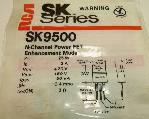 SK9500 / FET / TO220 / 5 PIECES /  (qzty)