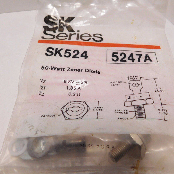 SK524 / COMPARABLE TO ECG5247A, ECG5247A / ZENER / DO4 / 1 PIECE (qzty)