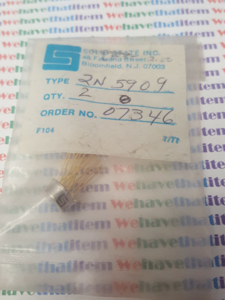 2N5909 / TRANSISTOR / 2 PIECES / (qzty)