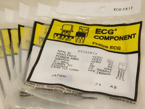 ECG2513 / COMPARABLE TO NTE2513 / TRANSISTOR / TO126M / 7 PIECES (qzty)