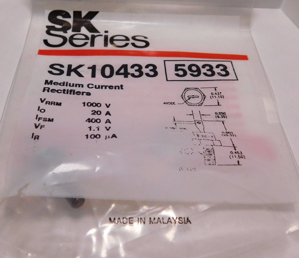 SK10433 / COMPARABLE TO ECG5933, ECG5933 / STUD RECTIFIER / DO4 / 1 PIECE (qzty)