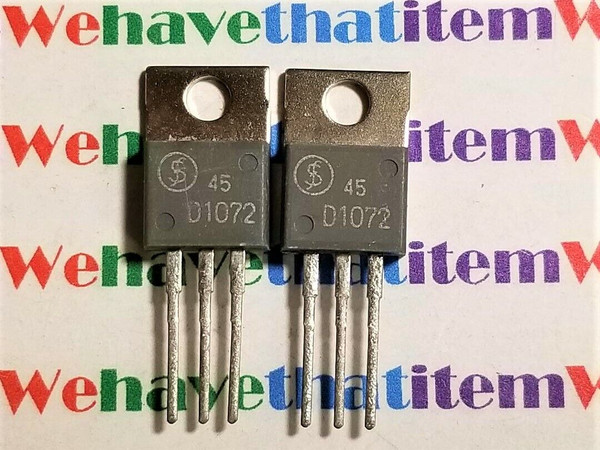 2SD1072 / D1072 / TRANSISTOR / TO220 / 2 PIECES (qzty)