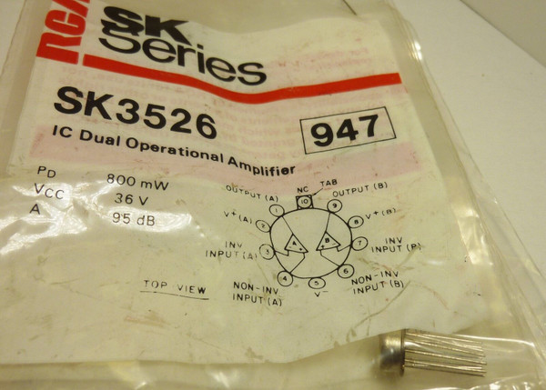 SK3526 /DUAL OP AMP / COMPARABLE TO ECG947, NTE947/ 6 PIECES /  (qzty)