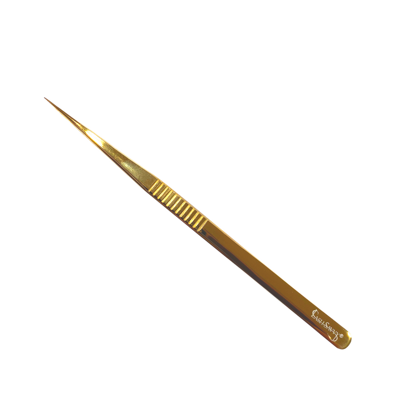 eyelash extension gold tweezers