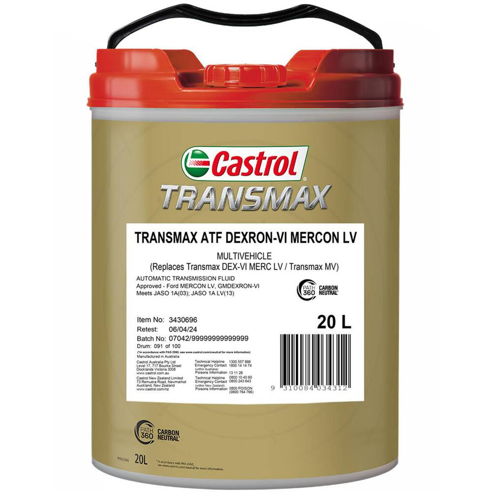 Castrol TRANSMAX DEX-VI MERCON LV 20L | Oila
