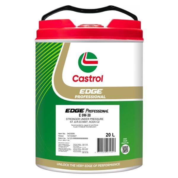 メンテナンス Castrol EDGE Professional 0W-30 20L Castrol EDGE Professional E 0W30 Full Synthetic Engine Oil 20L