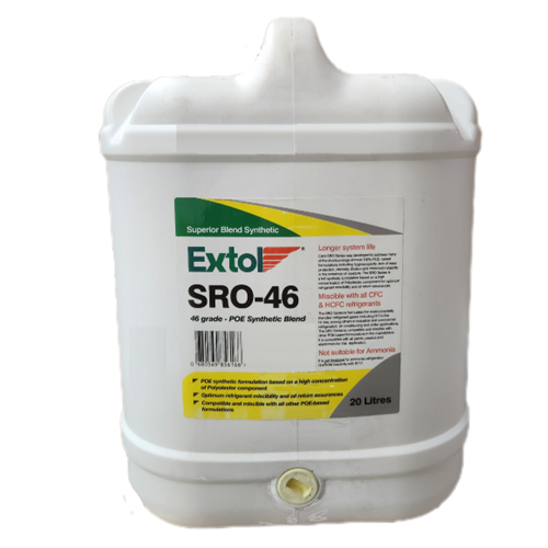 Extol SRO-46 POE Synthetic Blend Refrigeration Compressor Oil (20L)
