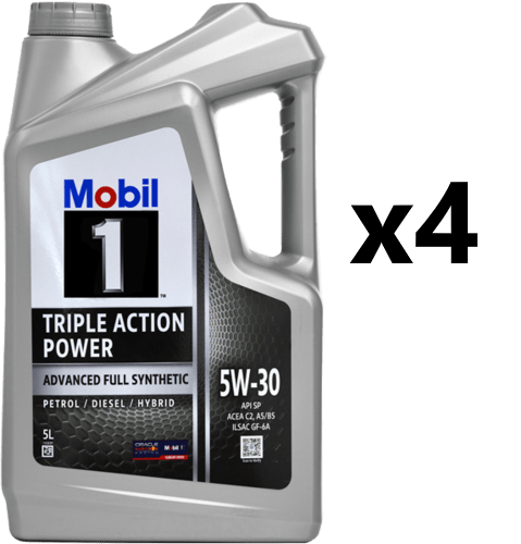 MOBIL 1 Triple Action Power 5W30 Petrol Diesel Hybrid Engine Oil_4X5L