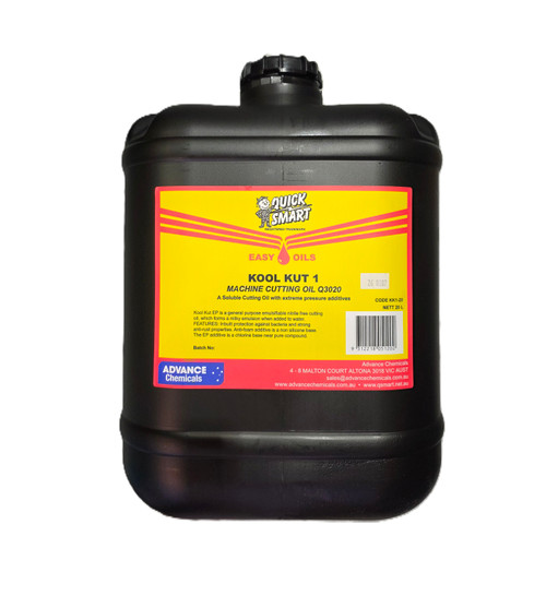 Quick Smart Kool Kut 1 Soluble Cutting Oil_20L Front