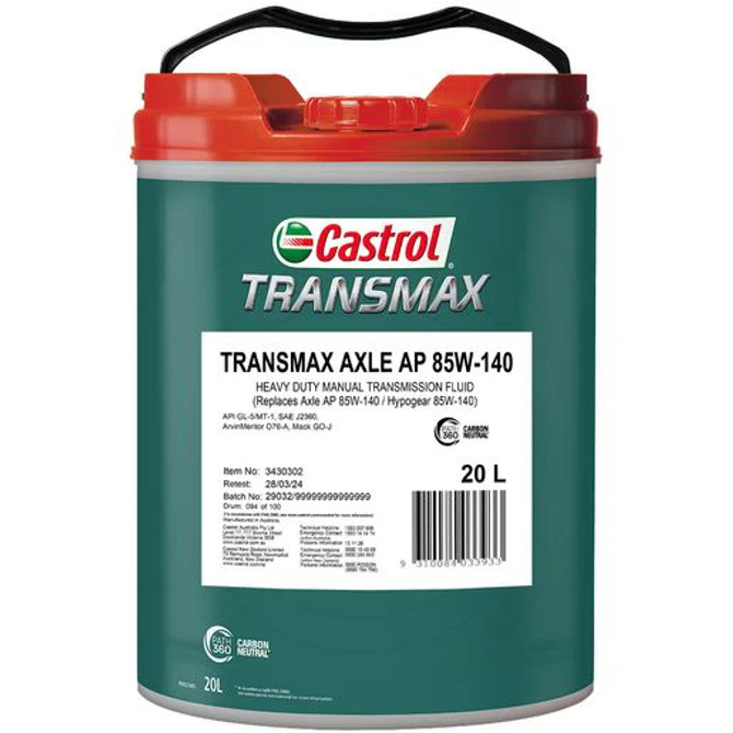 Castrol AXLE AP 85W140 GEAR 20L Castrol AXLE AP 85W140 GEAR 20L