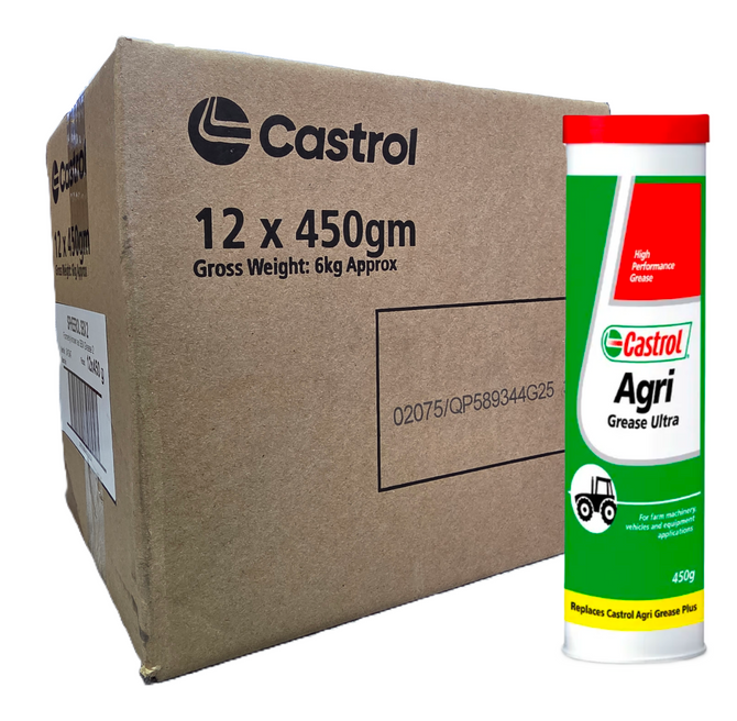 Castrol Agri Grease Ultra_12x450g– High-Performance Lithium Complex Grease