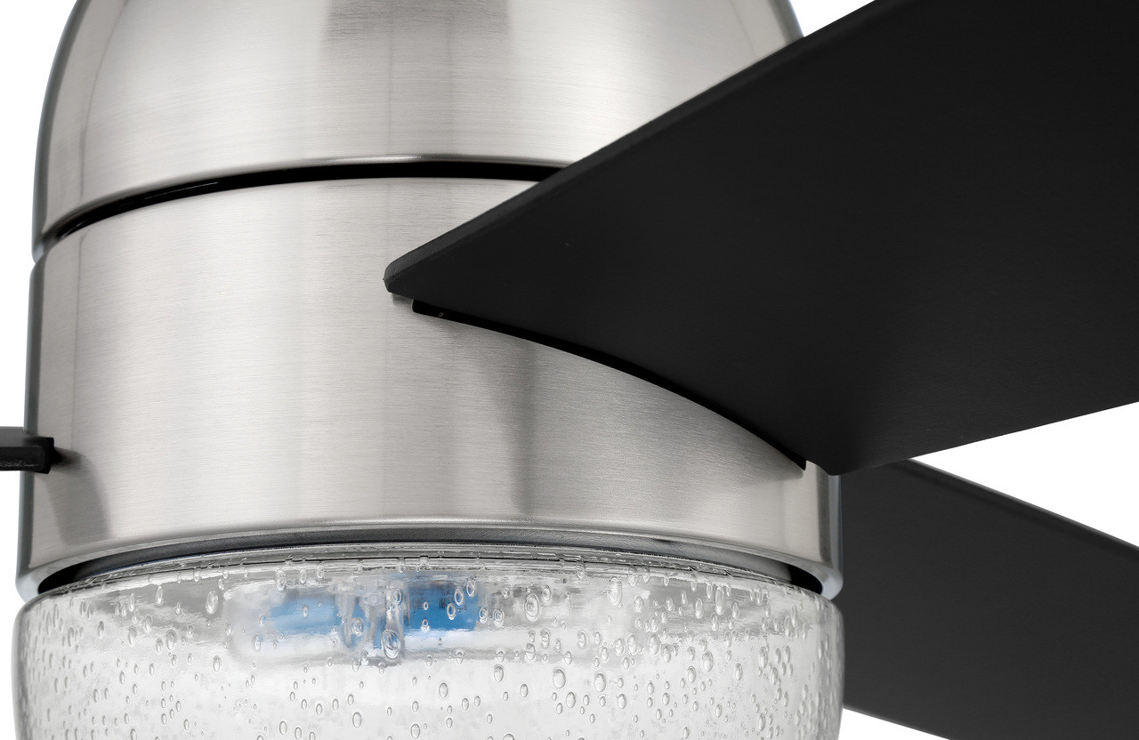 Craftmade 52" Targas Ceiling Fan With LED Light - Brushed Nickel Finish, Remote Control & Dimmable Lighting