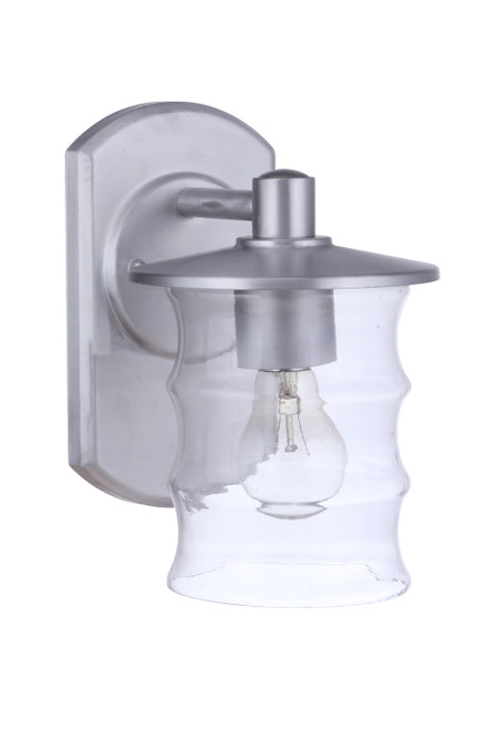 Craftmade ZA3614-SA Canon 1 Light Medium Outdoor Wall Lantern in Satin Aluminum